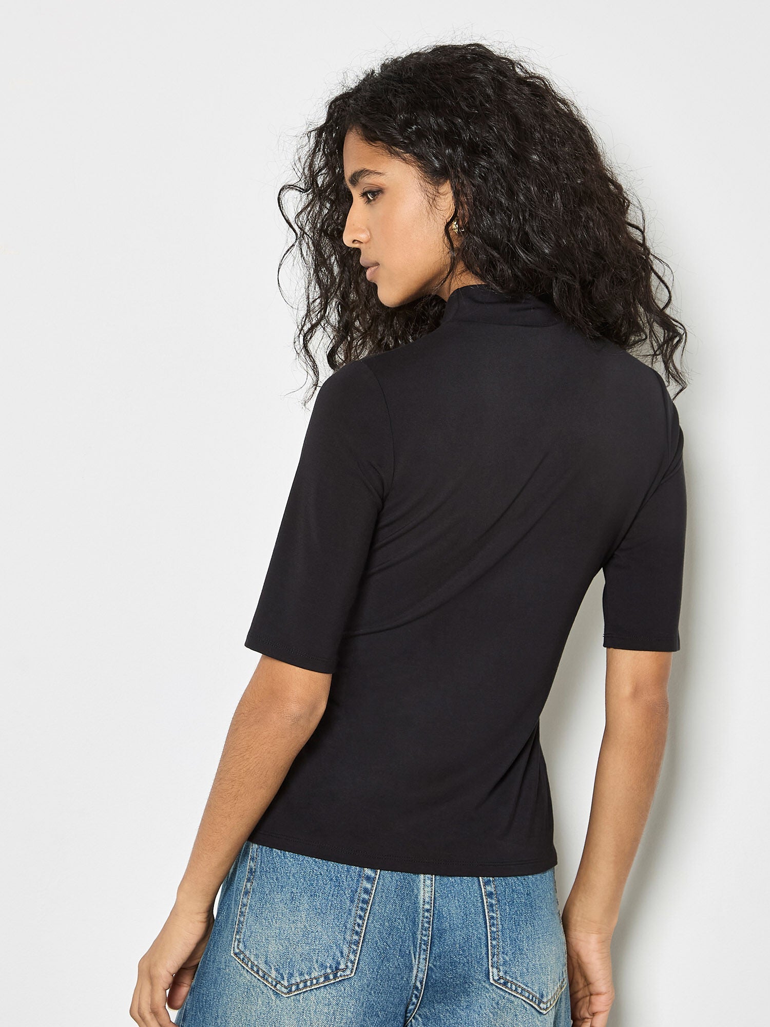 Mock Neck Elbow TeeTopsPosh Boutique