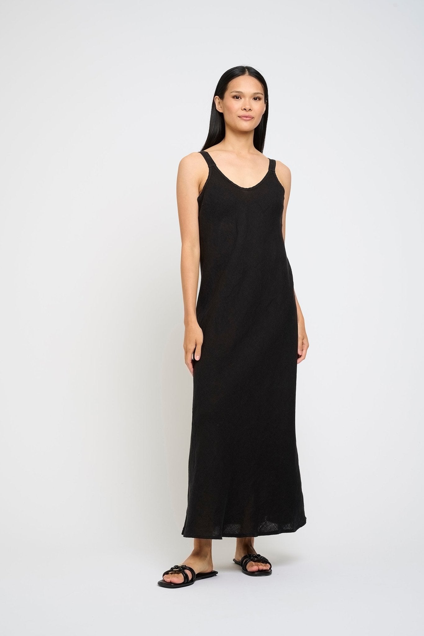 Pistache Sleeveless Linen DressDressesPosh Boutique