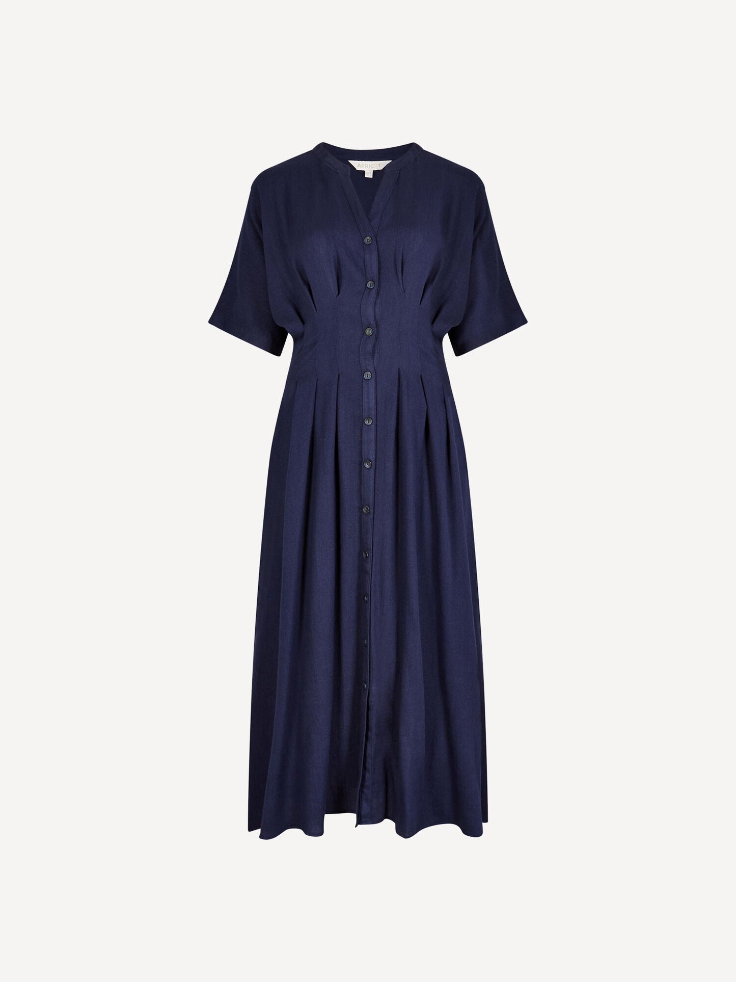 Pleated Waist Midi Shirt DressDressesPosh Boutique