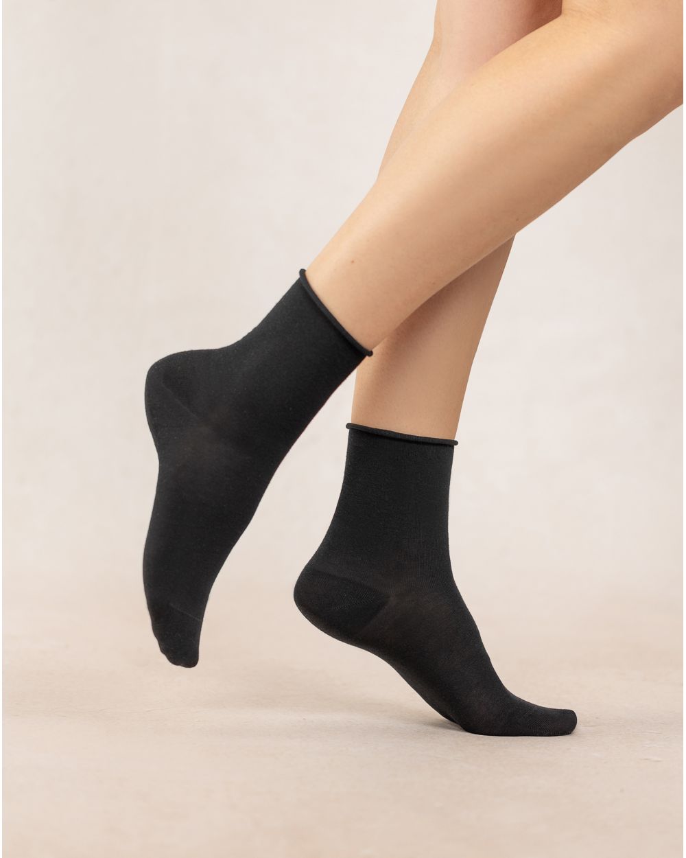 Bleuforêt Velvety Cotton Roll Top Socks