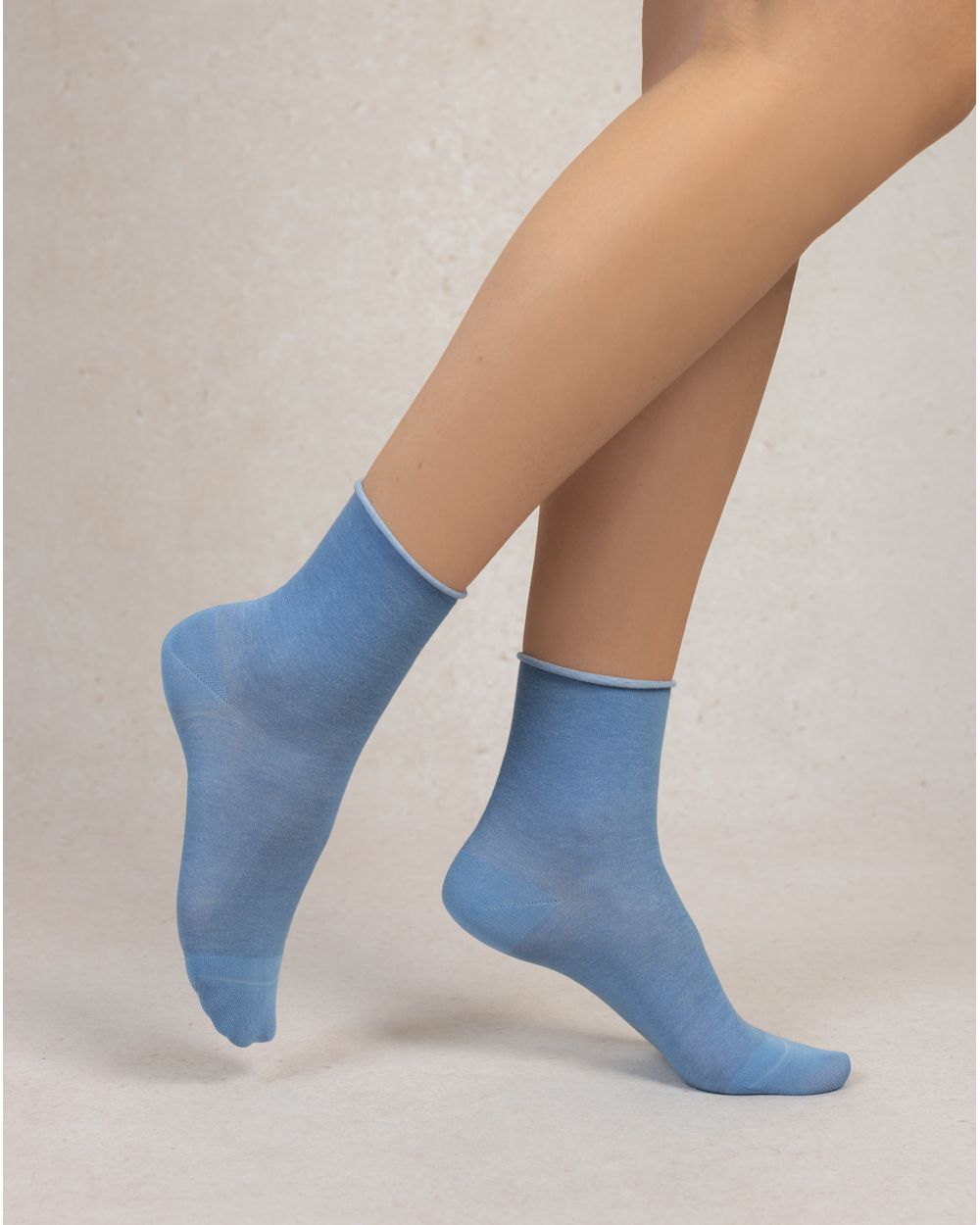 Bleuforêt Velvety Cotton Roll Top Socks