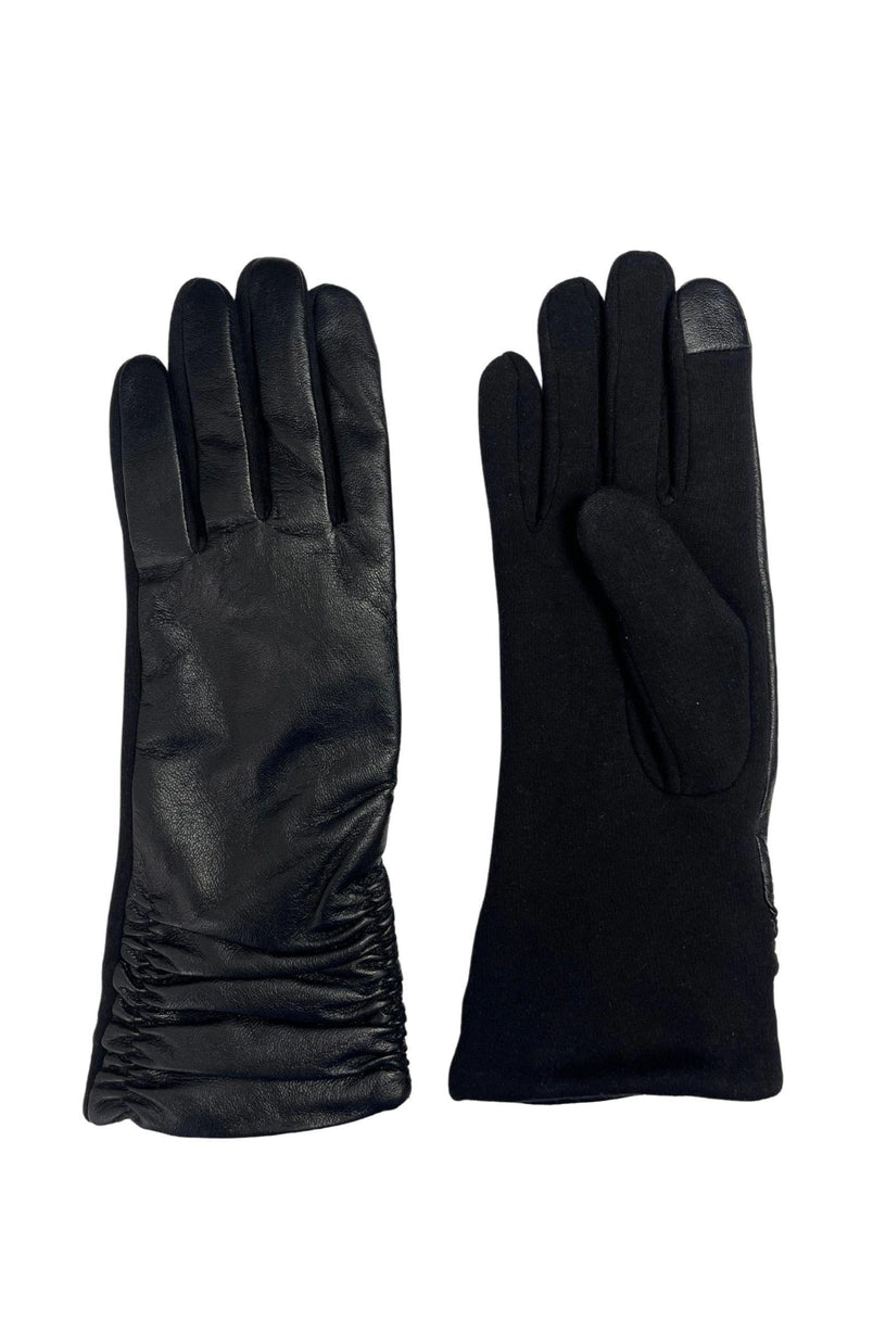 Ruched Leather GlovesPosh Boutique