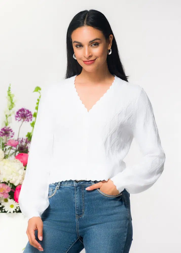 Scalloped CardiganPosh Boutique