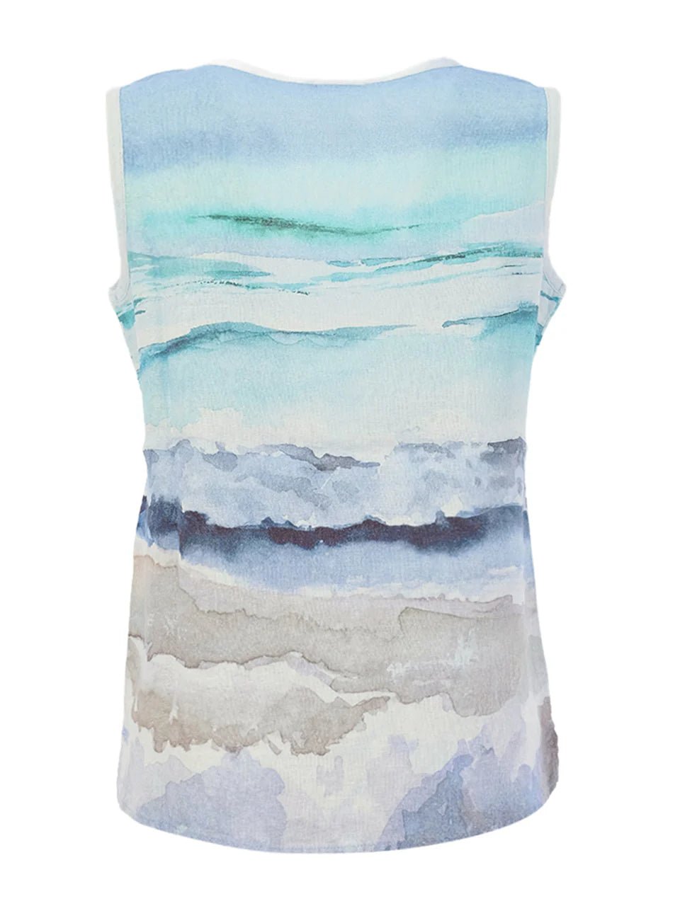 "Seascape" Linen TankTopsPosh Boutique