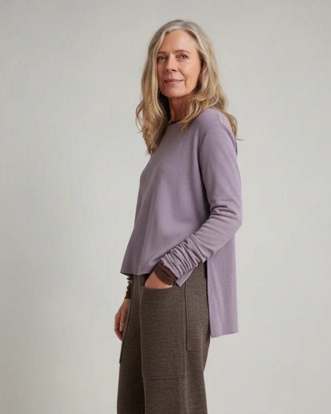 Shirt with High Neck and SlitTopsPosh Boutique