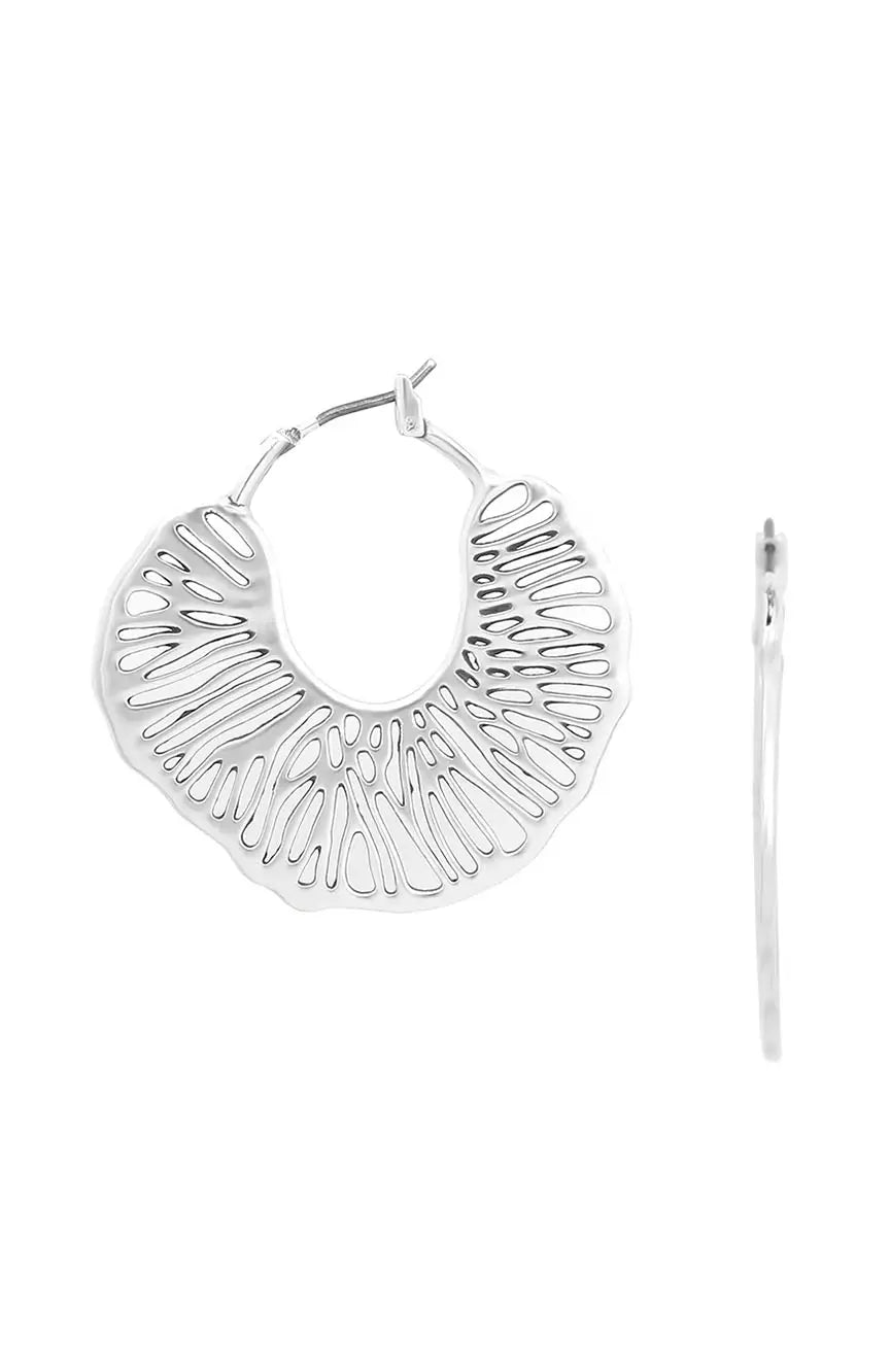 Silver Water Lily EarringsJewelryPosh Boutique