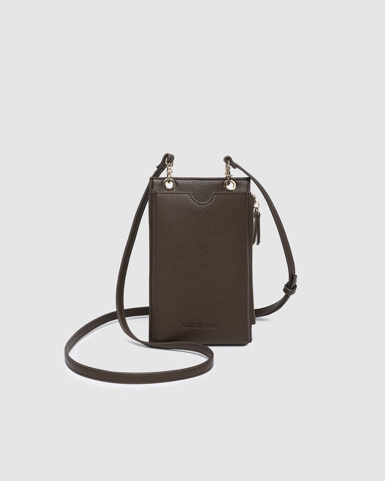 Suki RFID Phone Bag ChocolateHandbagsPosh Boutique