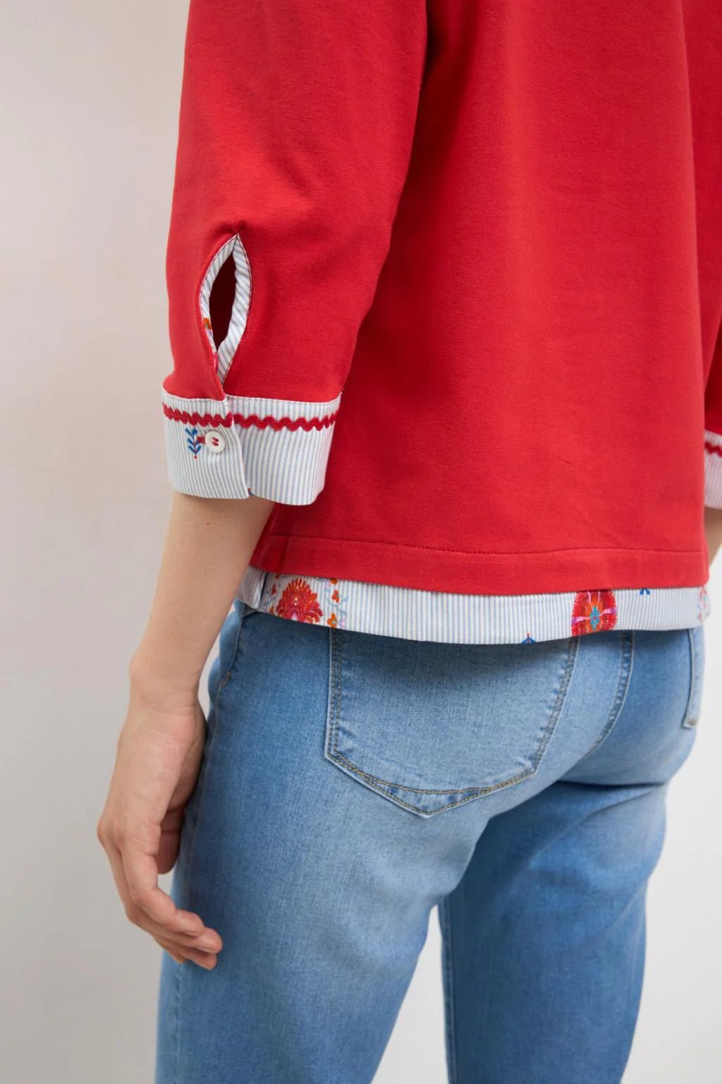 Sura Red BlouseTopsPosh Boutique
