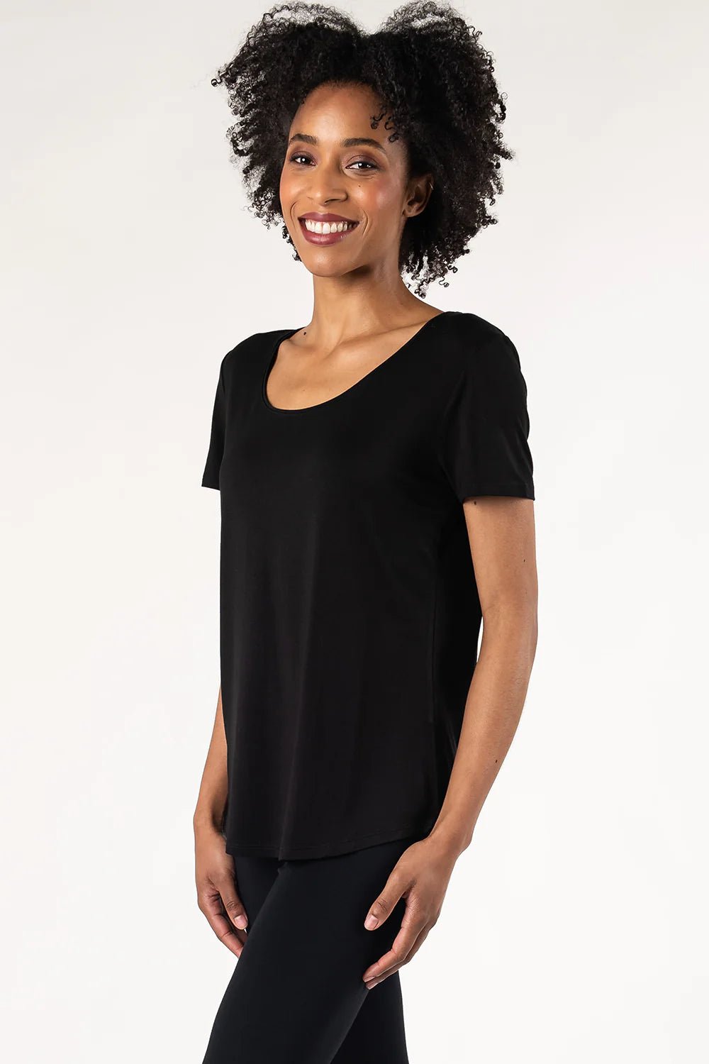 Terrera Black Brenda U - Neck TeeTopsPosh Boutique