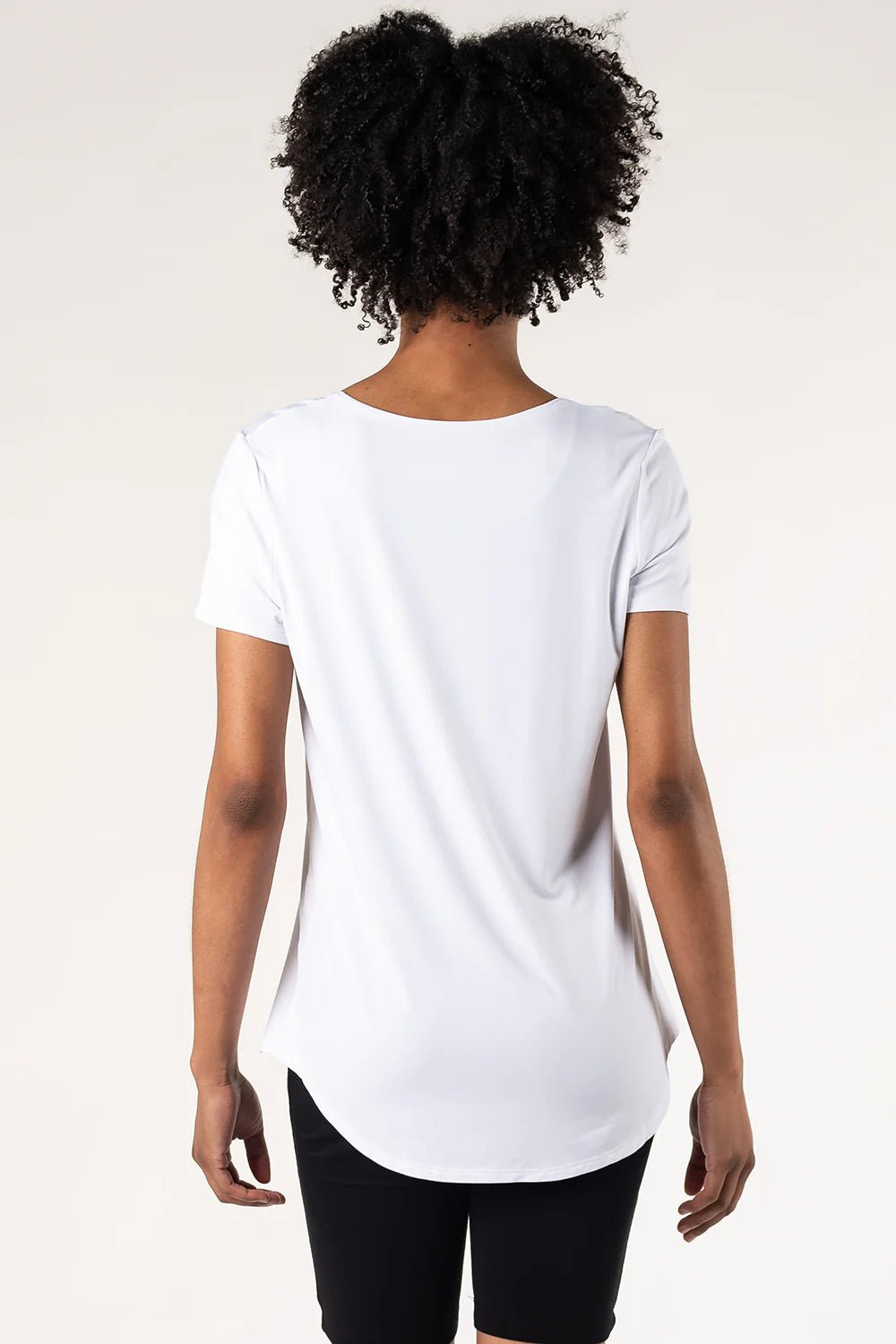 Terrera White Brenda U - Neck TeeTopsPosh Boutique