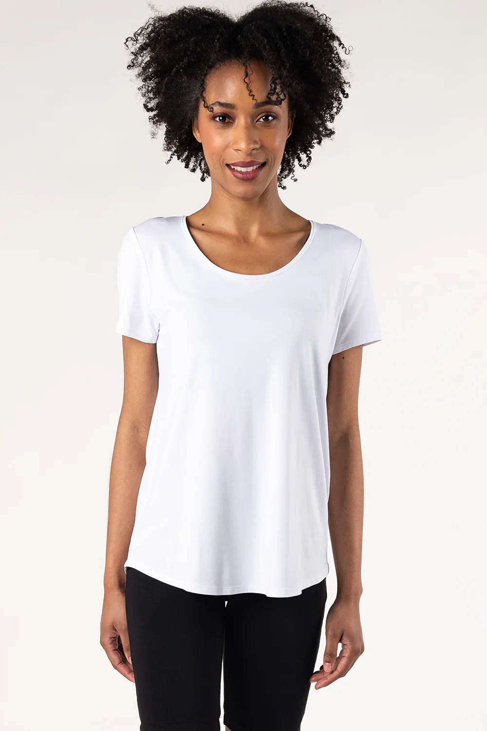 Terrera White Brenda U - Neck TeeTopsPosh Boutique