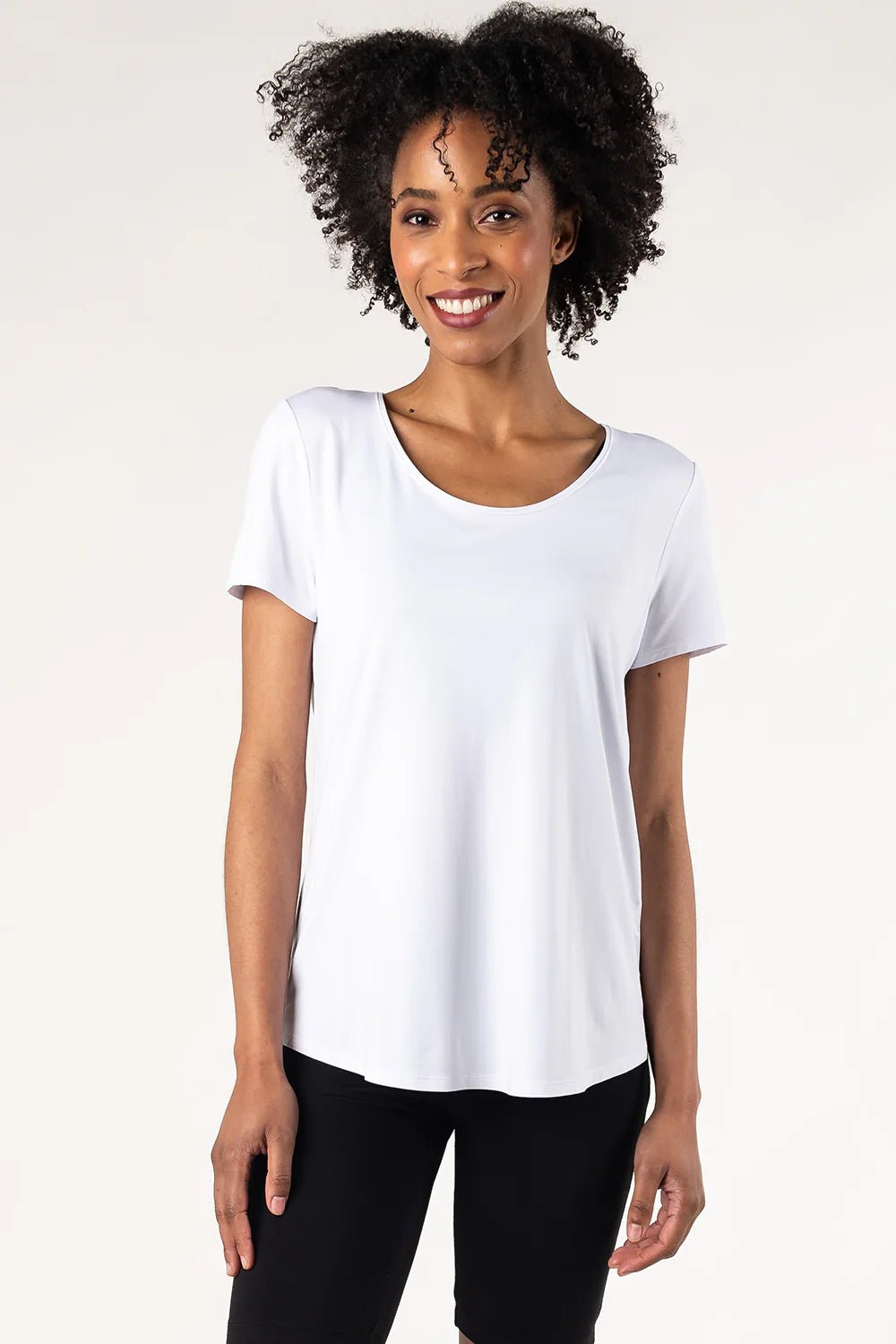 Terrera White Brenda U - Neck TeeTopsPosh Boutique