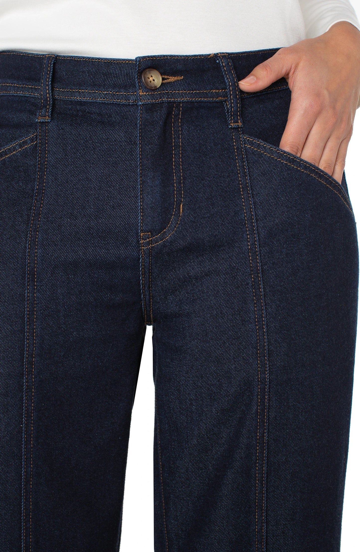 Wide Leg Denim Trouser