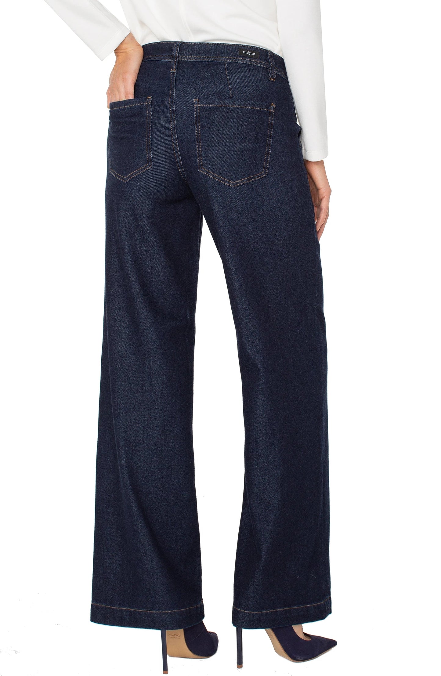 Wide Leg Denim Trouser