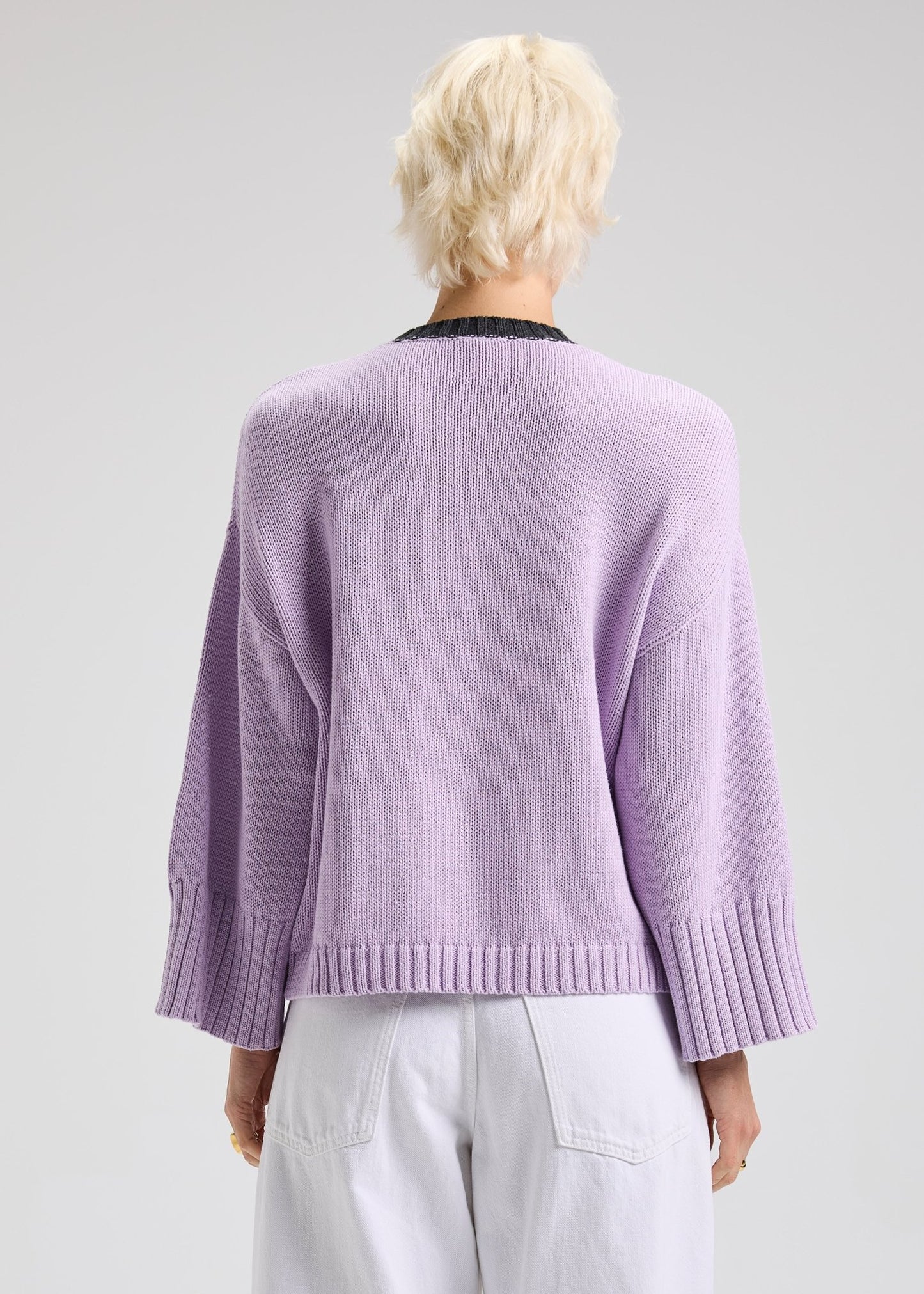 Zaket & Plover Lilac Wide Sleeve CrewneckSweatersPosh Boutique