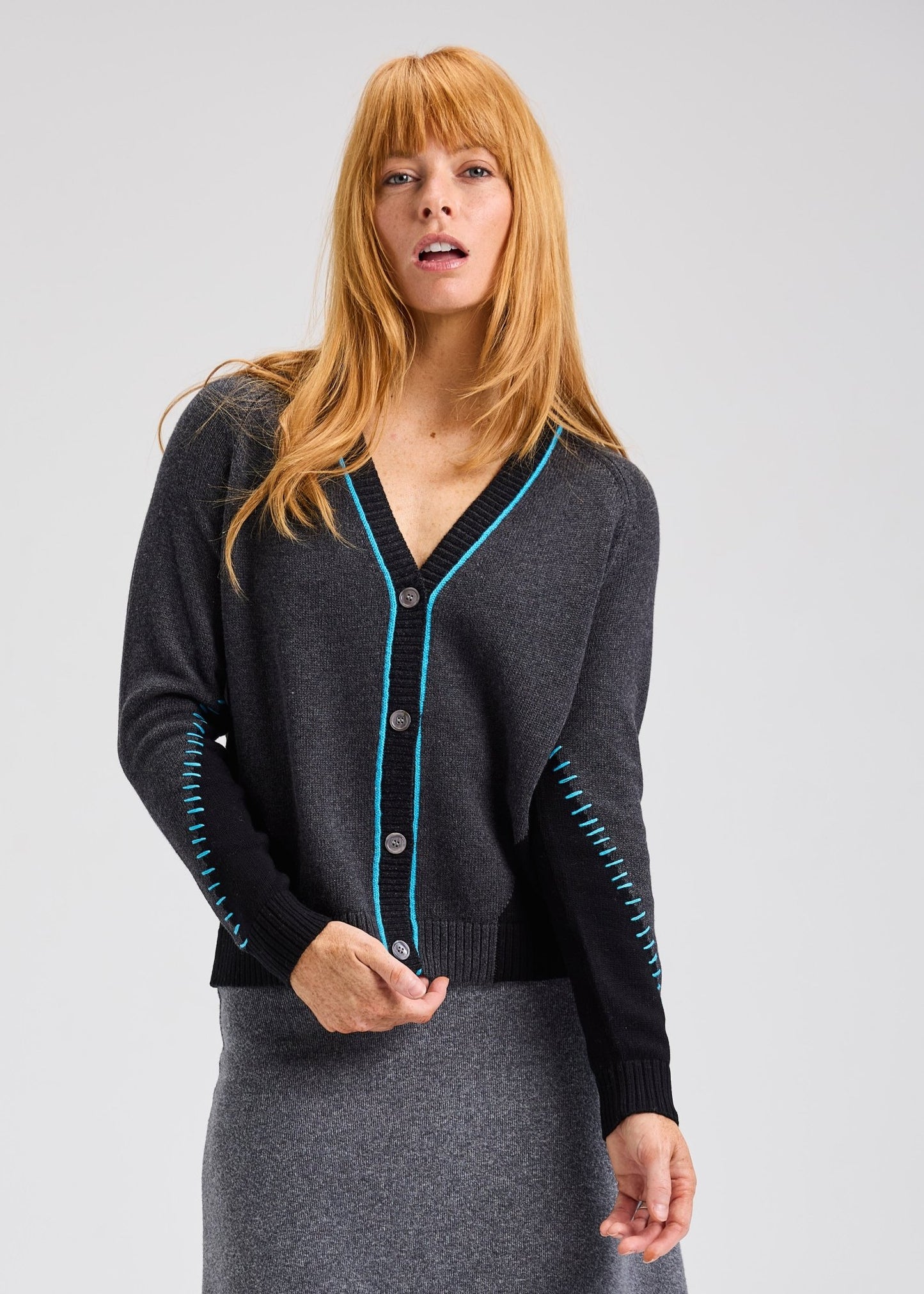 Zaket & Plover Panelled CardiSweatersPosh Boutique