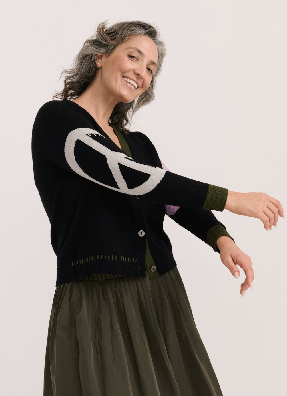 Zaket & Plover Peace Please CardiSweatersPosh Boutique