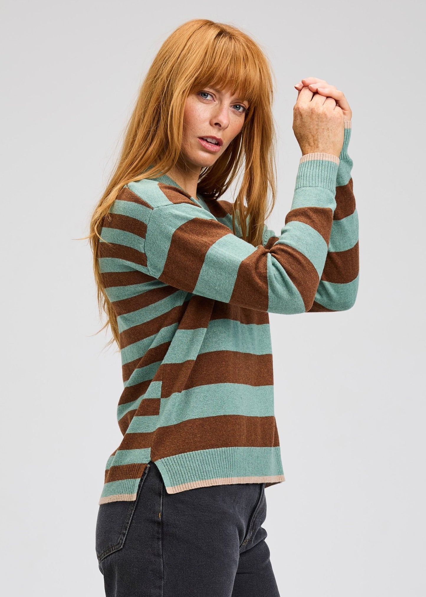 Zaket & Plover Striped CrewneckSweatersPosh Boutique