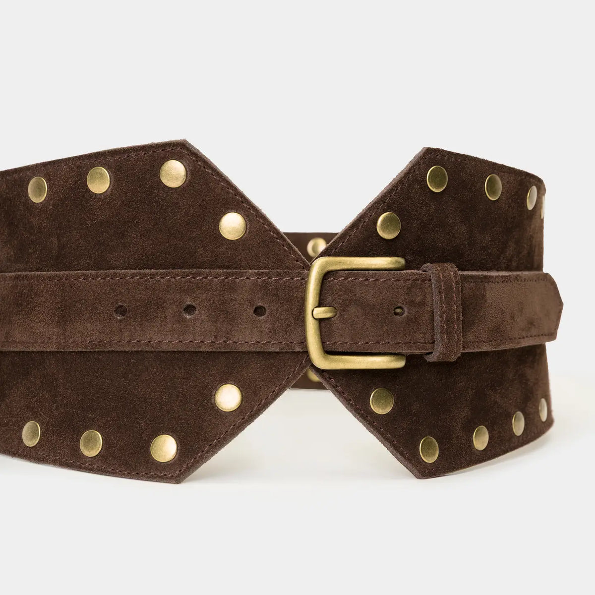 Suede Belt with Studs