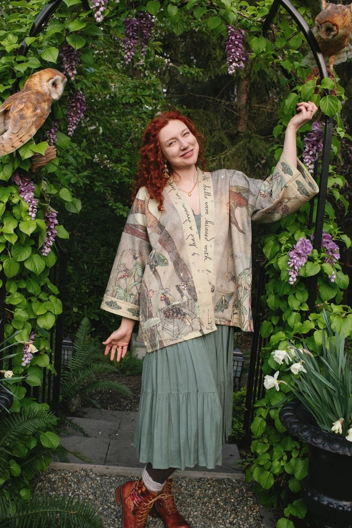 Lovelight Fleece Cottage Kimono Jacket
