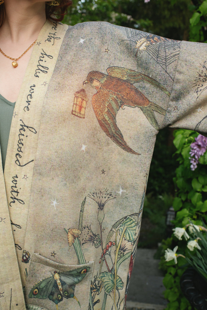Lovelight Fleece Cottage Kimono Jacket