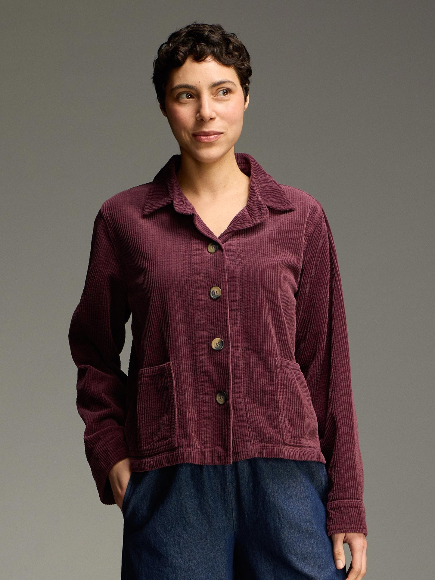 Cropped Corduroy Jacket