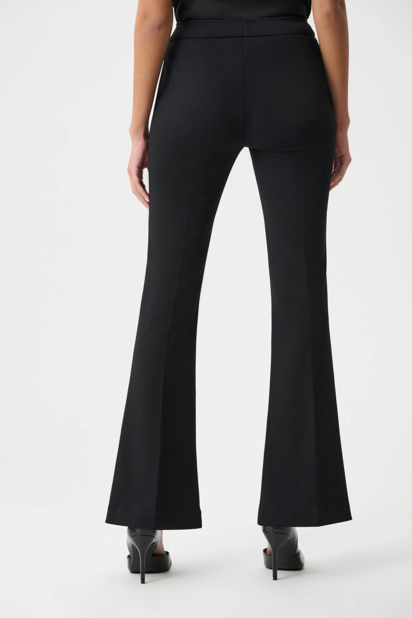 Scuba Crepe Flared Pull-On Pants
