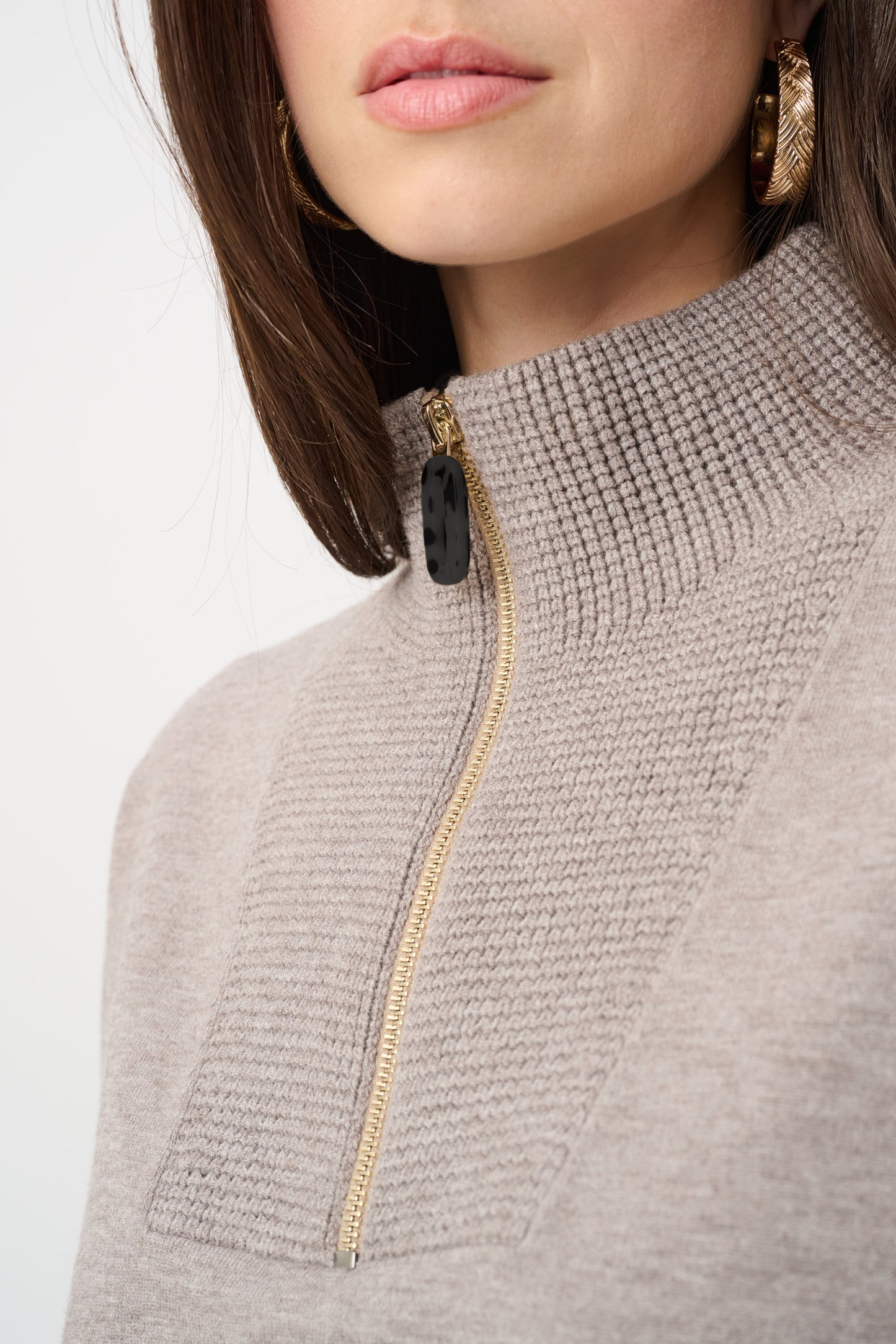 Brushed Funnel-Neck Sweater