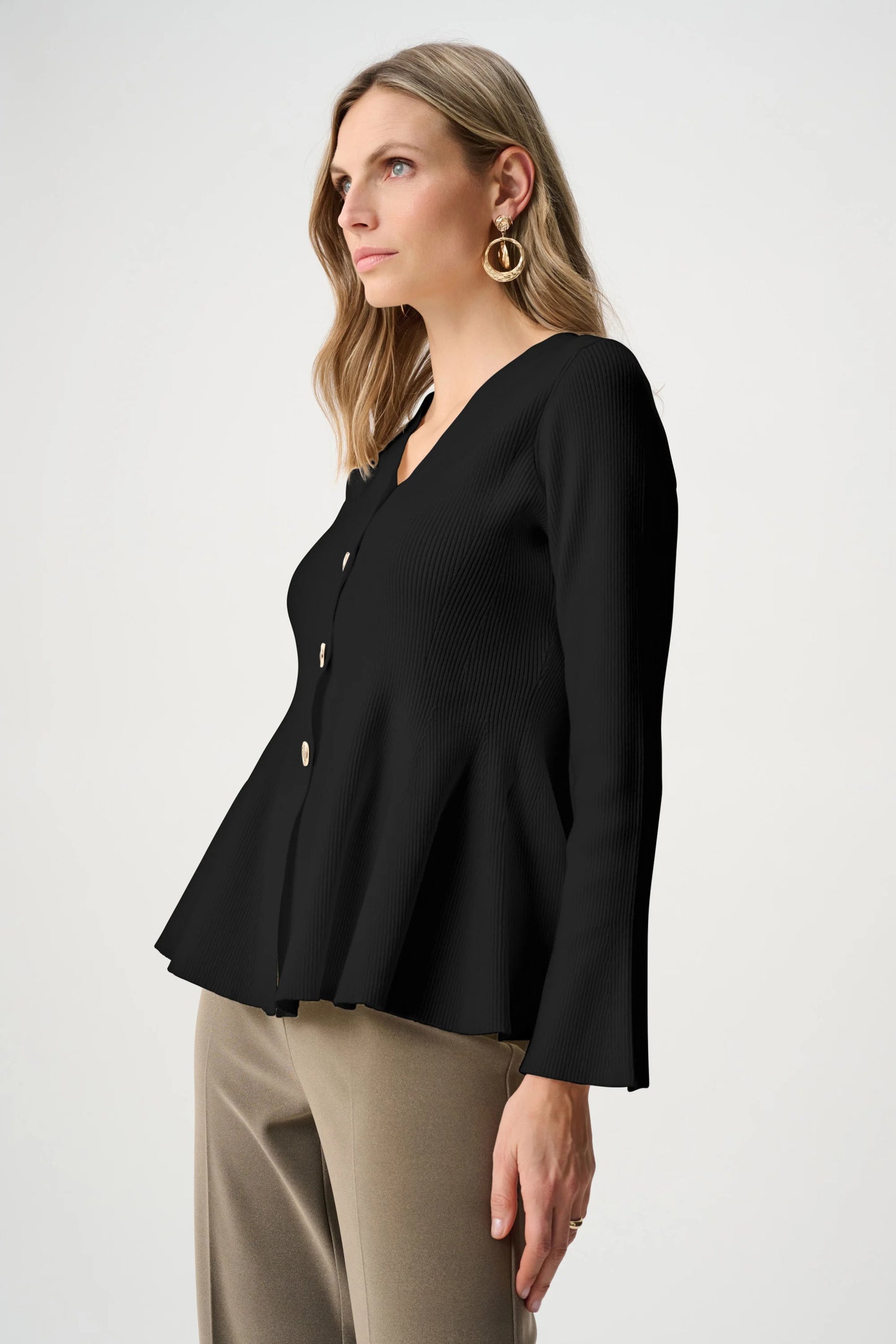 Fit and Flare Peplum Cardigan