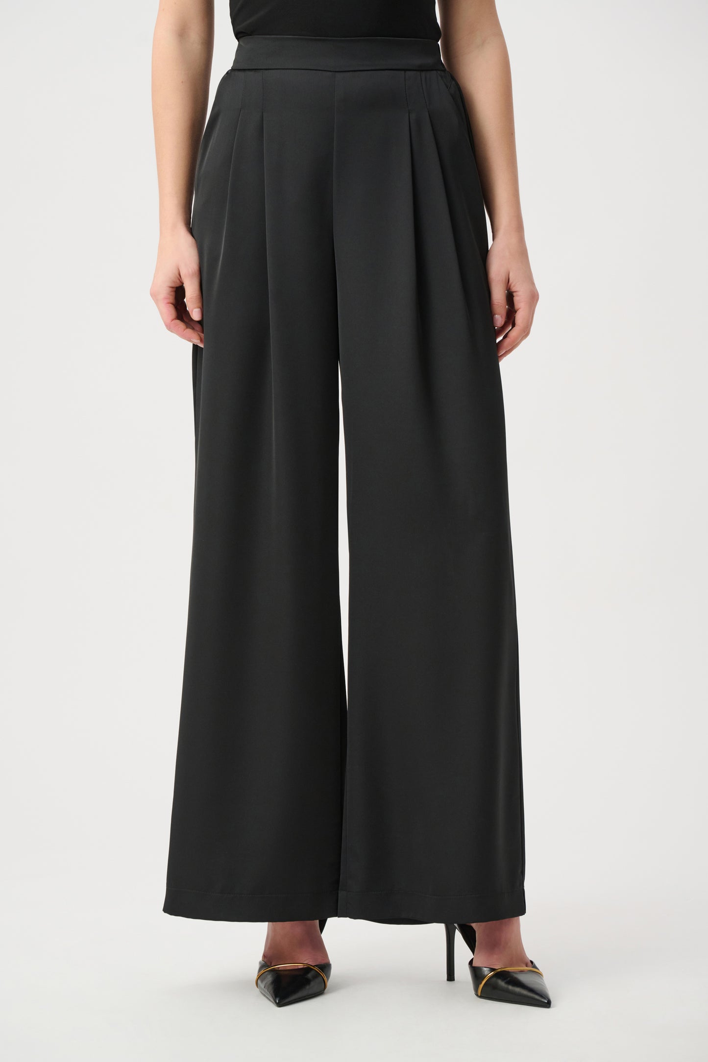Recycled Satin Wide-Leg Pants