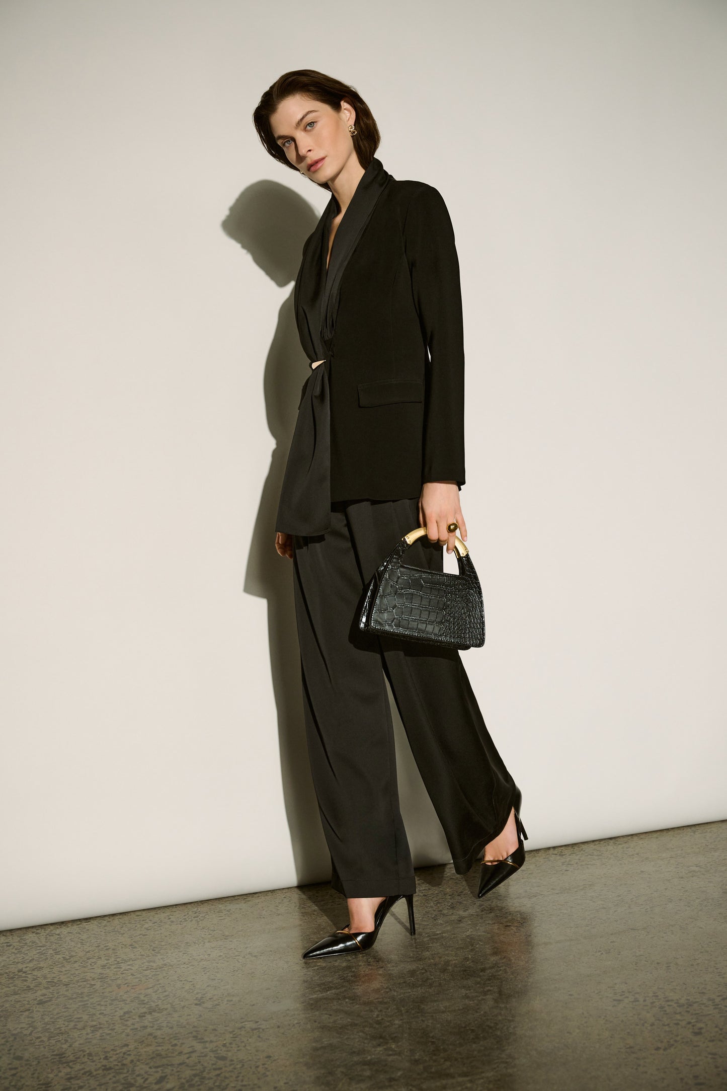 Recycled Satin Wide-Leg Pants