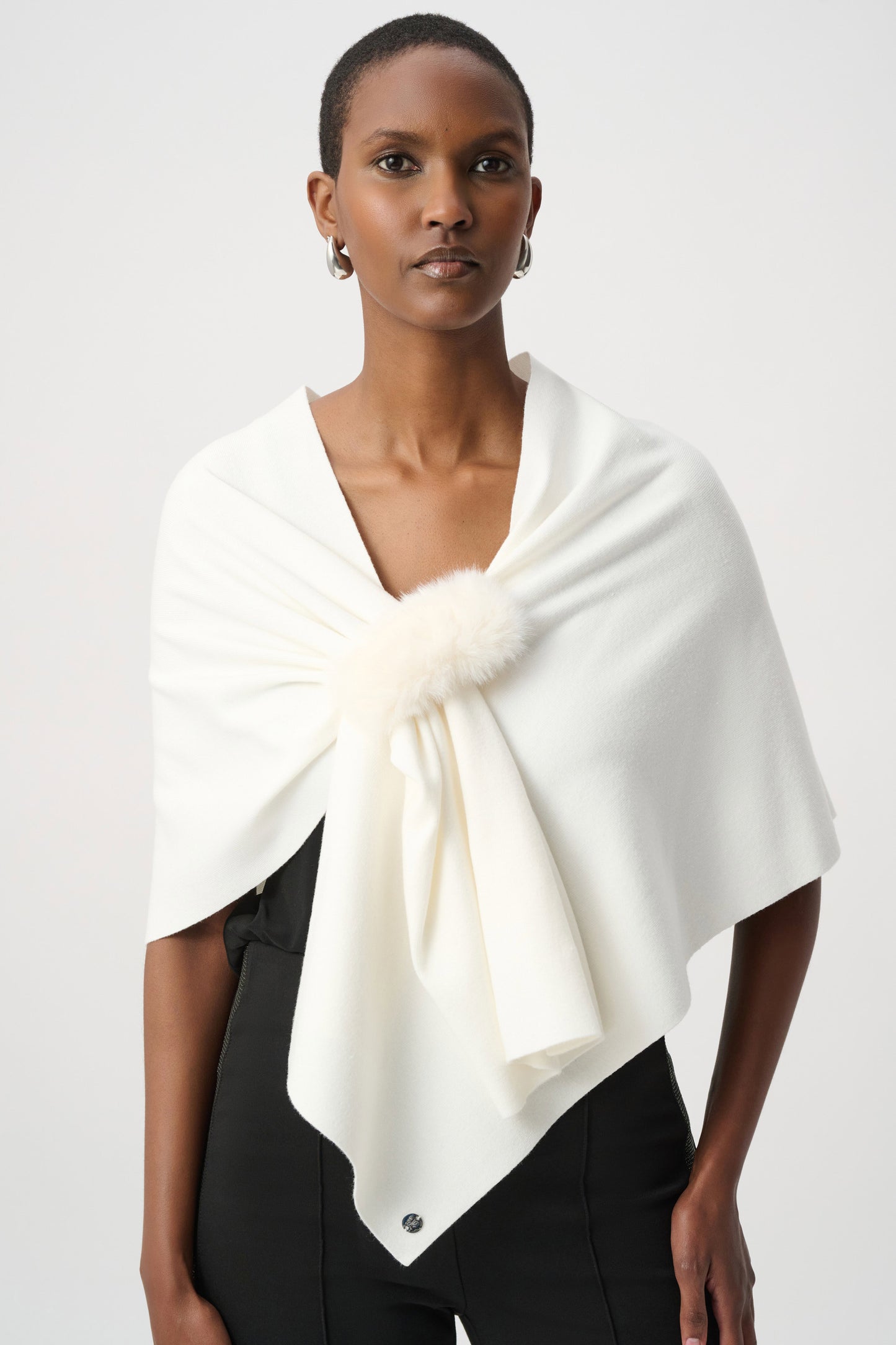 Faux Fur Draped Cover Up
