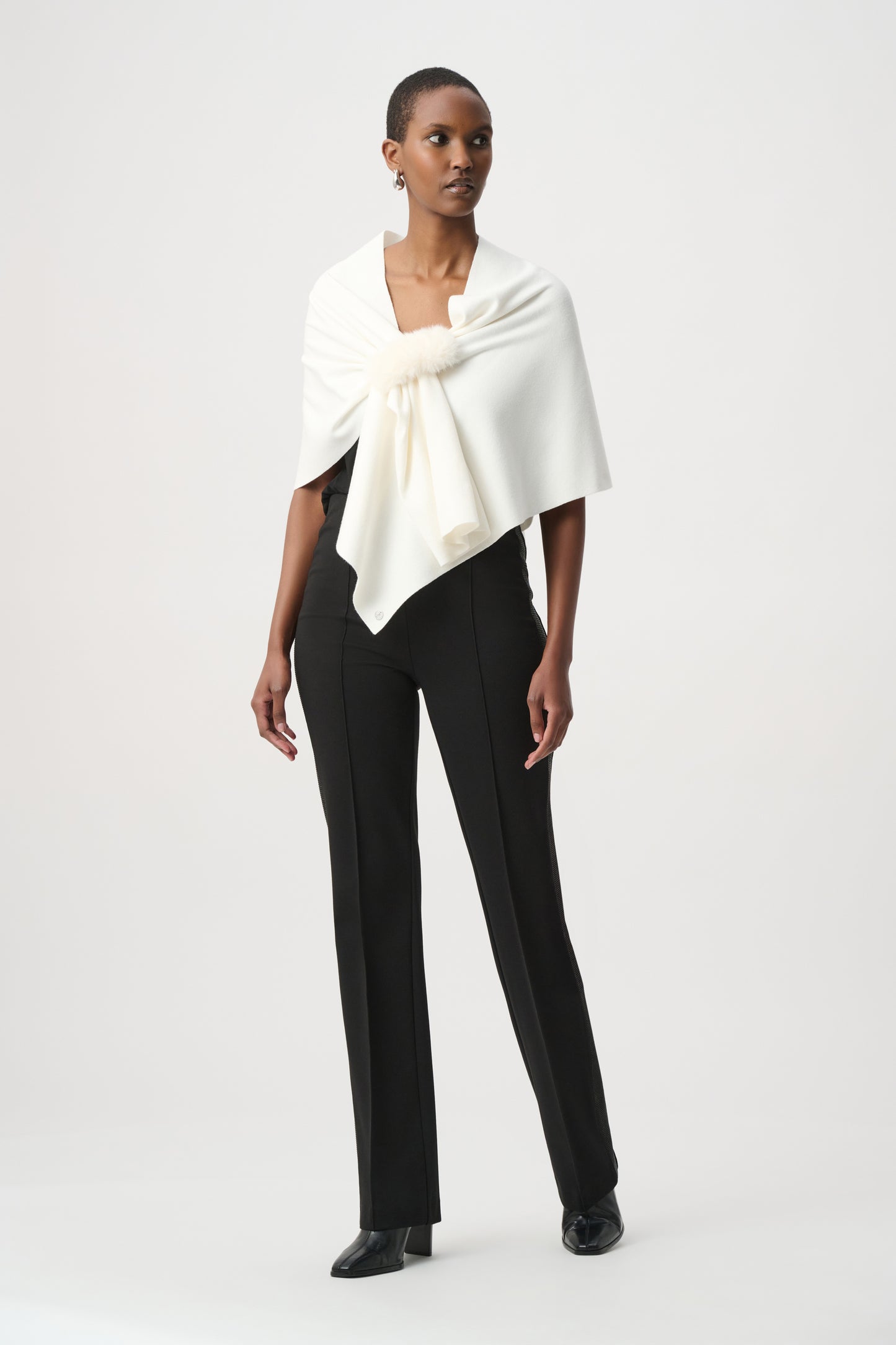 Faux Fur Draped Cover Up