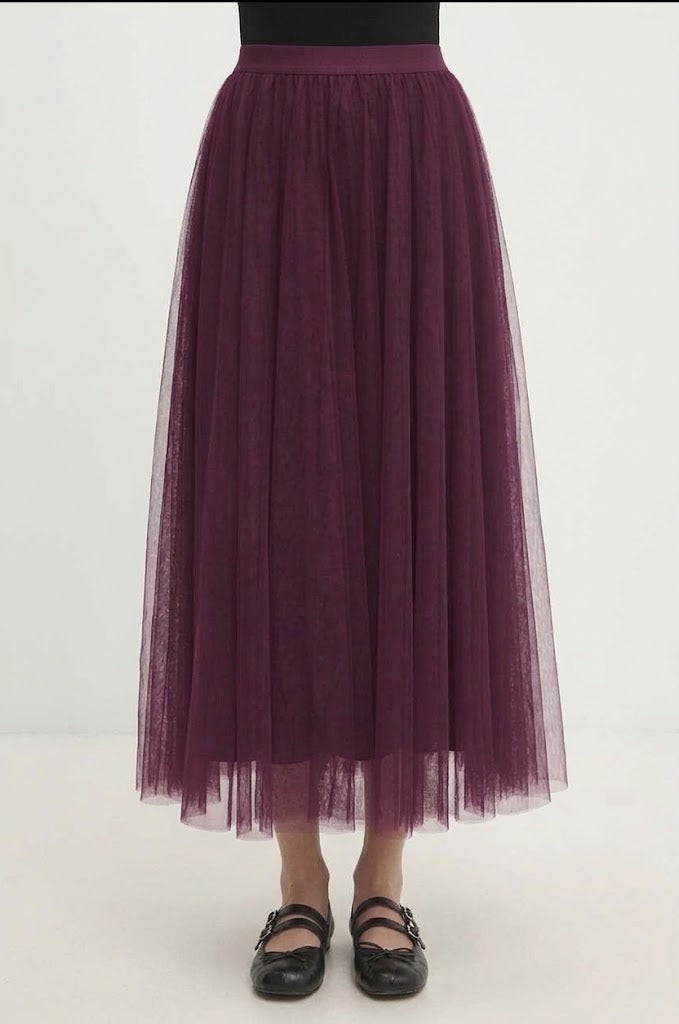Plum Tulle Skirt