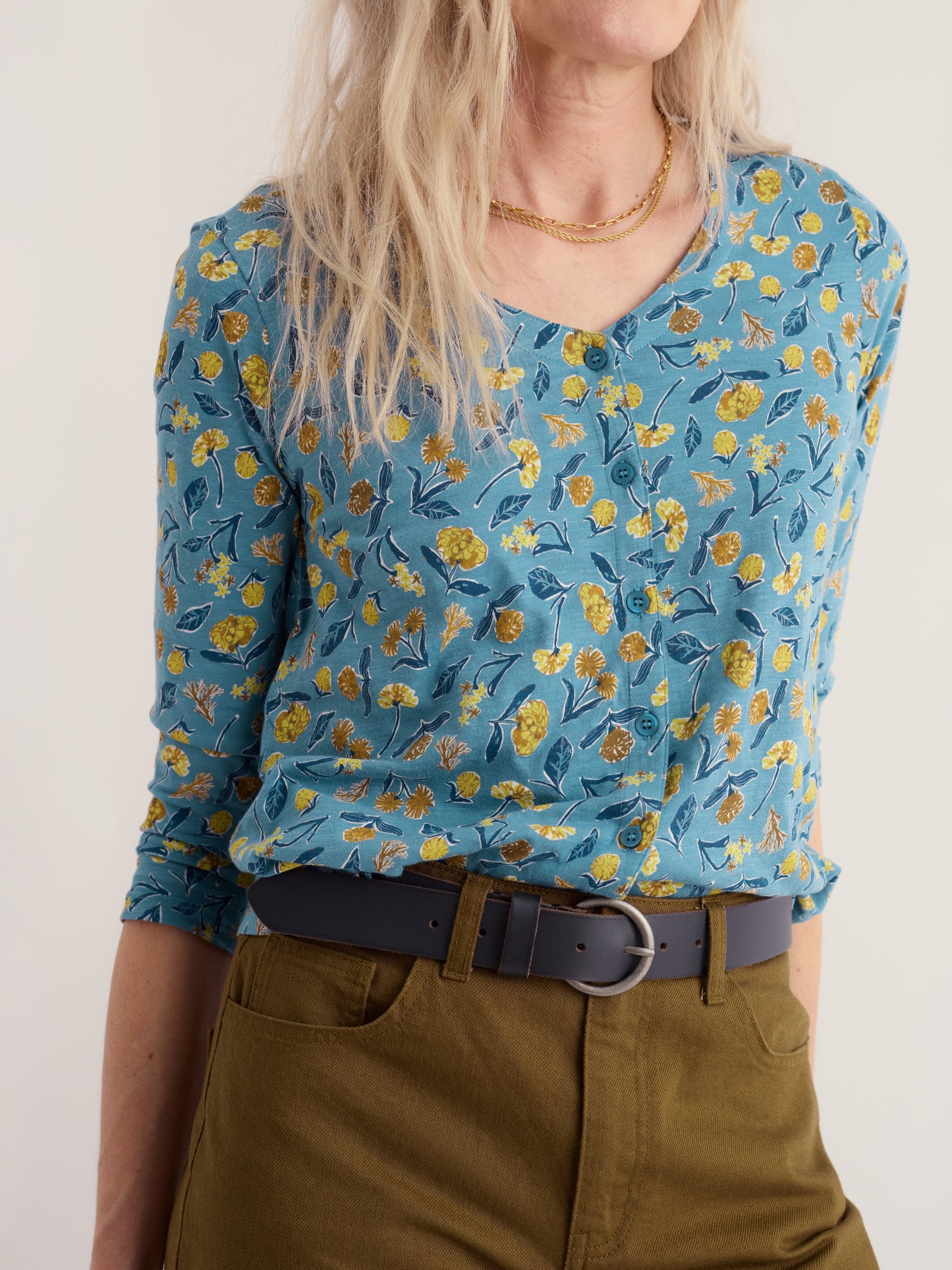 Studio Glass 3/4 Sleeve Top