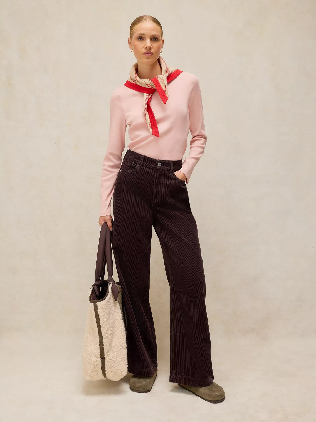 Ayla Wide Leg Chord Trouser