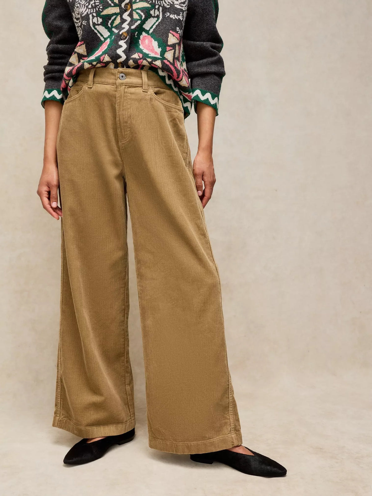 Ayla Wide Leg Chord Trouser