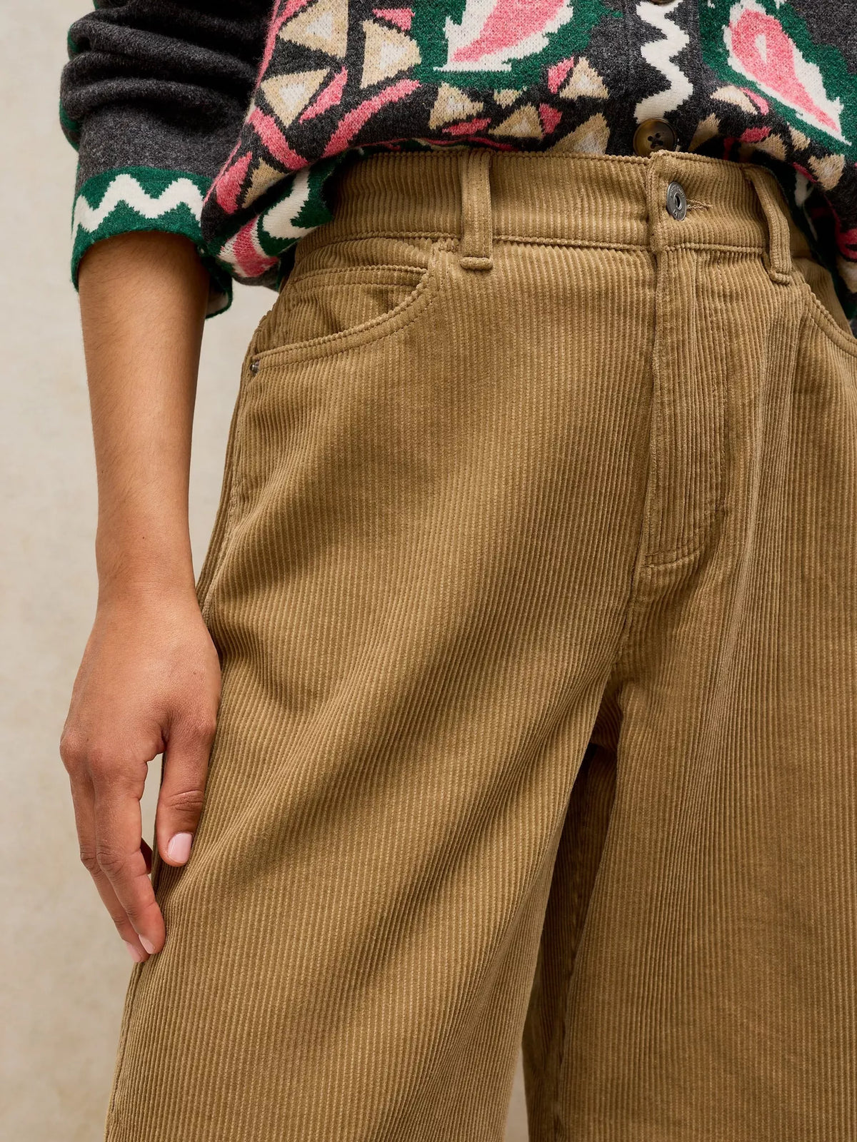 Ayla Wide Leg Chord Trouser