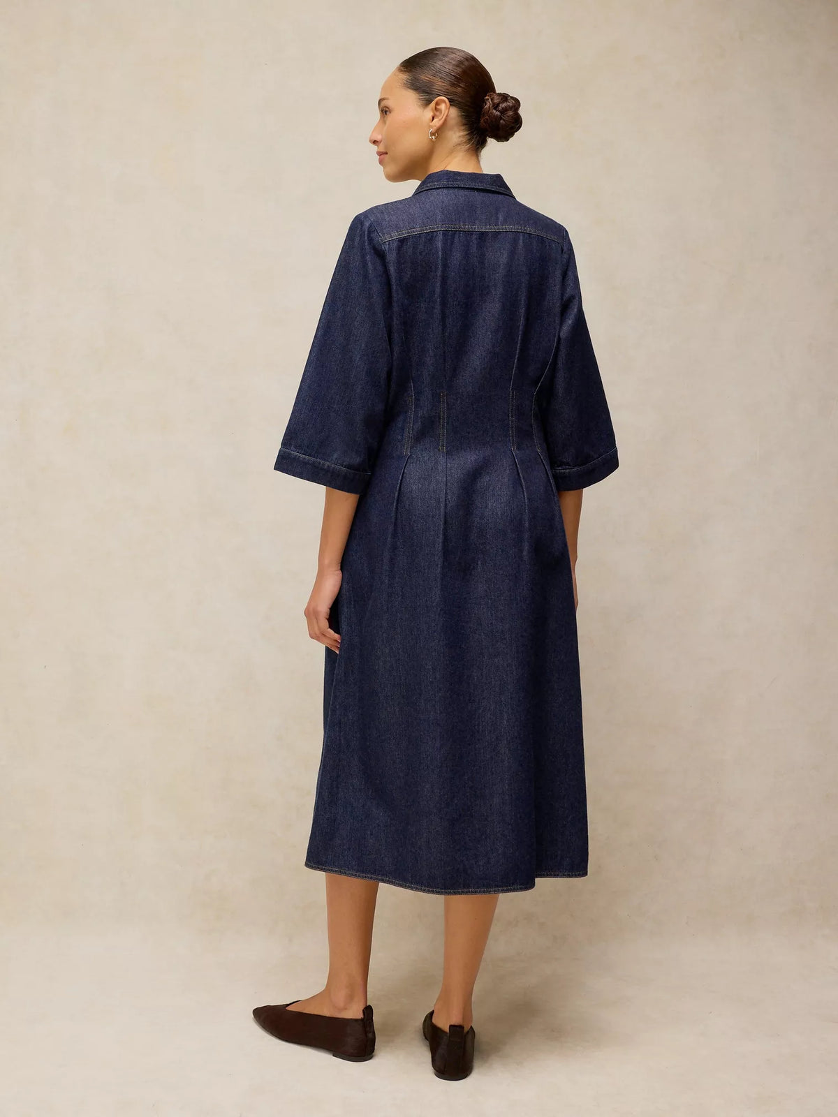 Luna Denim Pleat Dress
