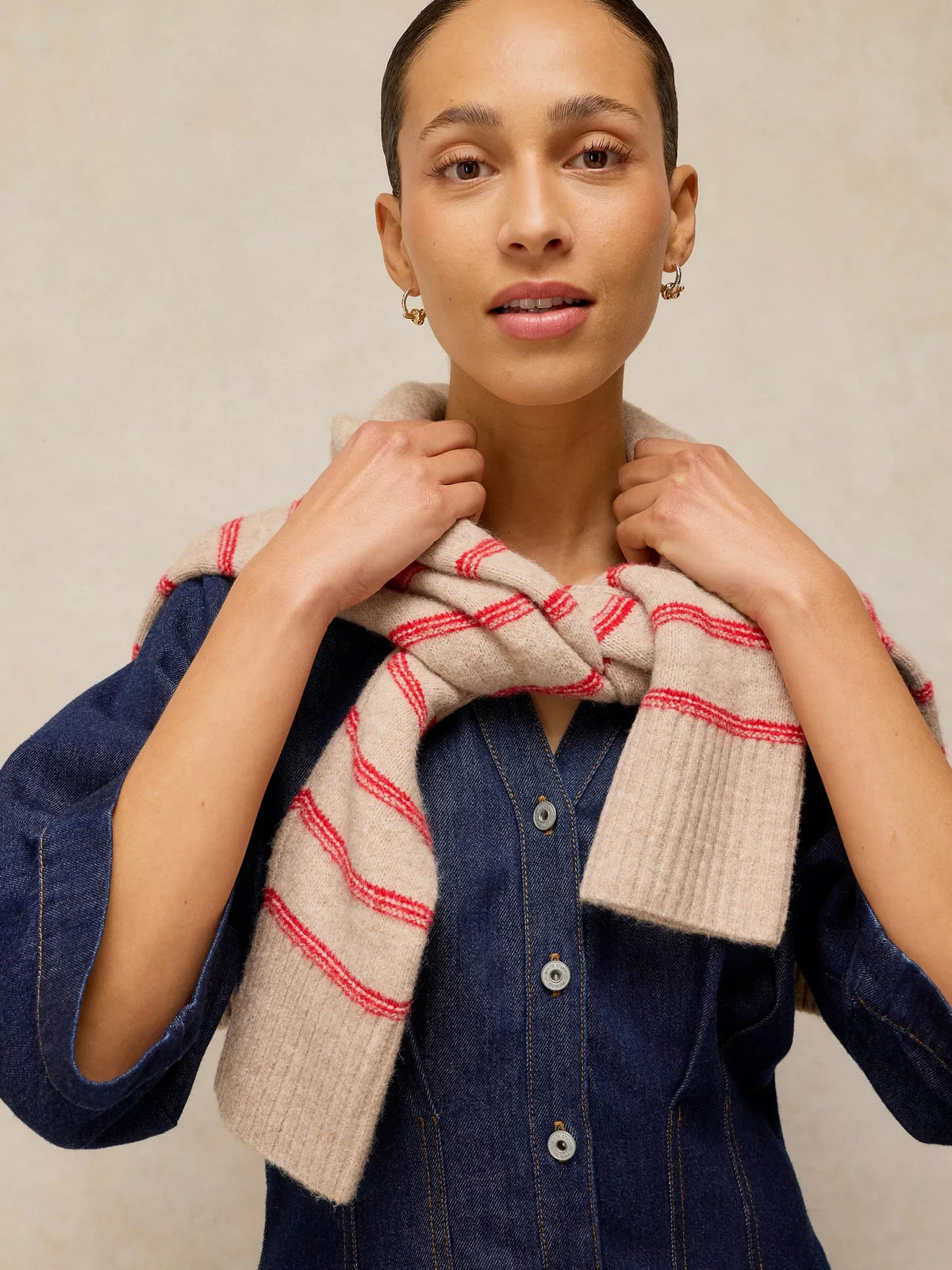 Luna Denim Pleat Dress