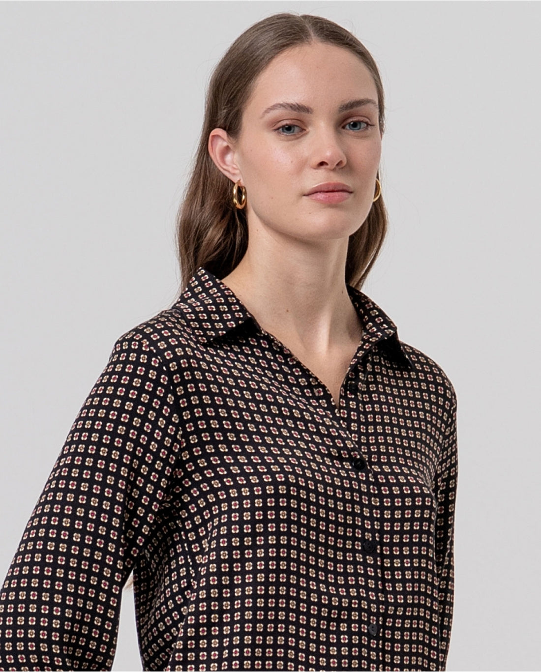Rosette Foulard Print Shirt