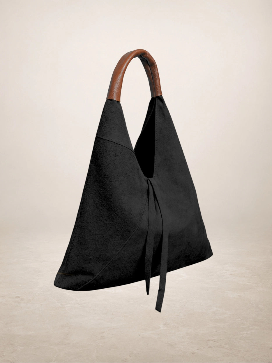 Dema Suede Leather Bag Black