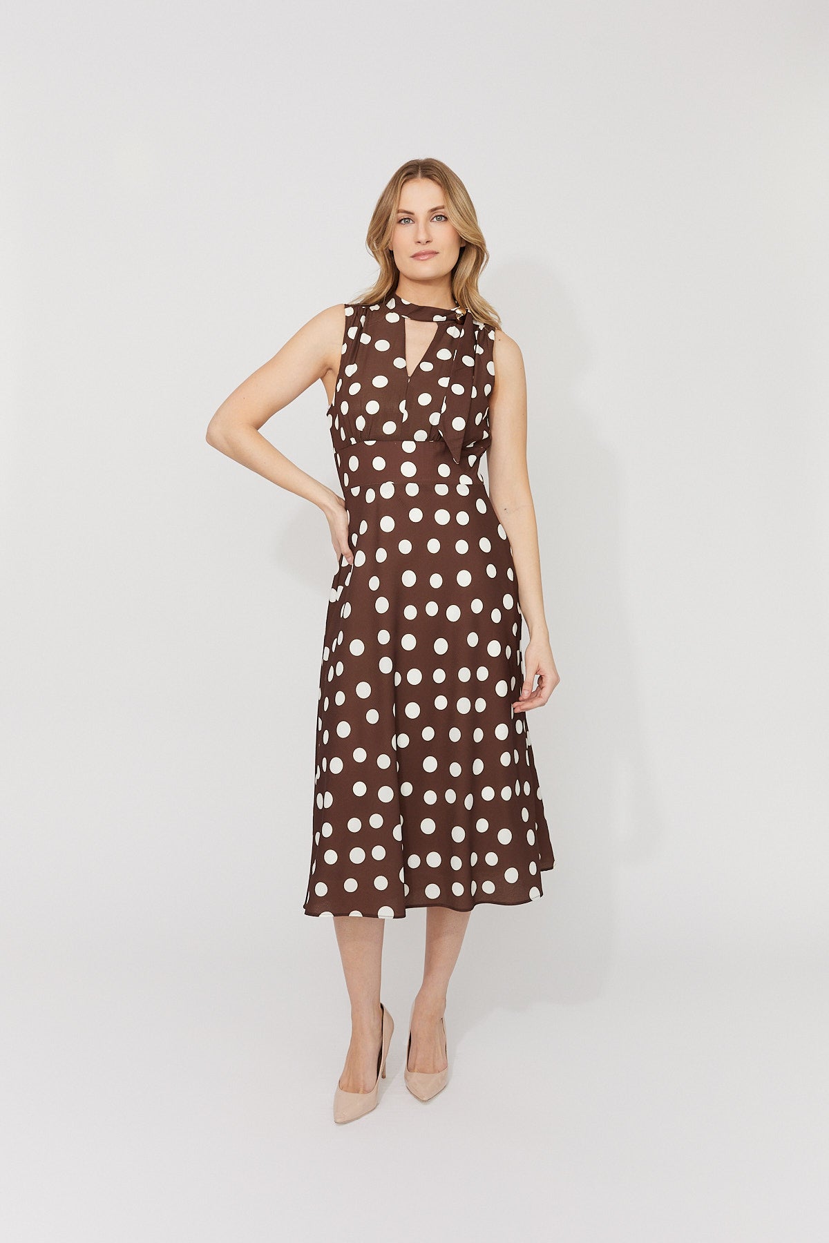 Polka Dot A-Line Dress