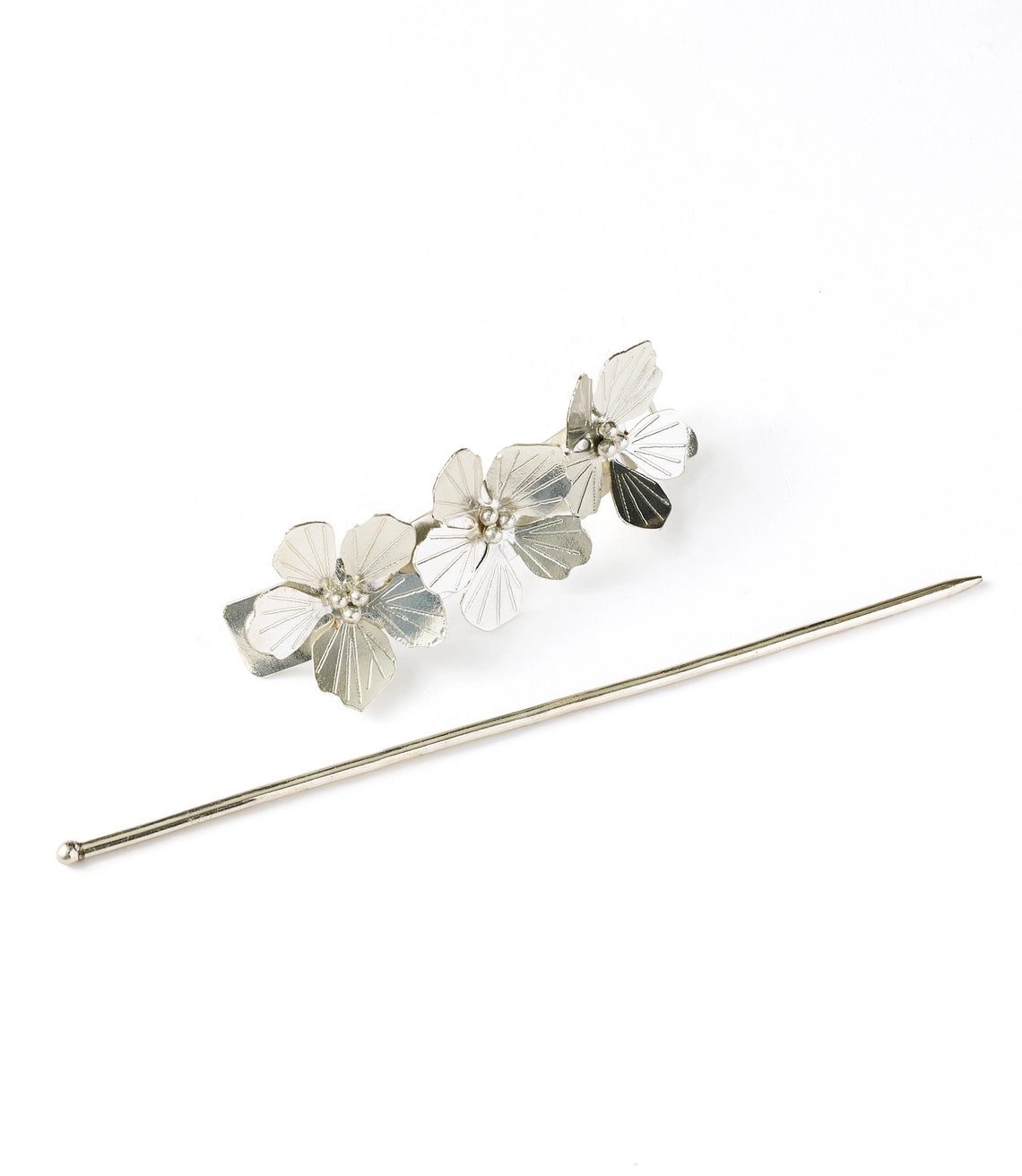 Flower Hair Slide with Stick