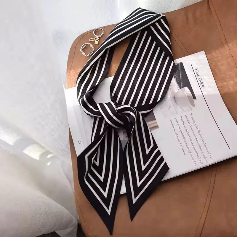 Striped Ribbon Scarf