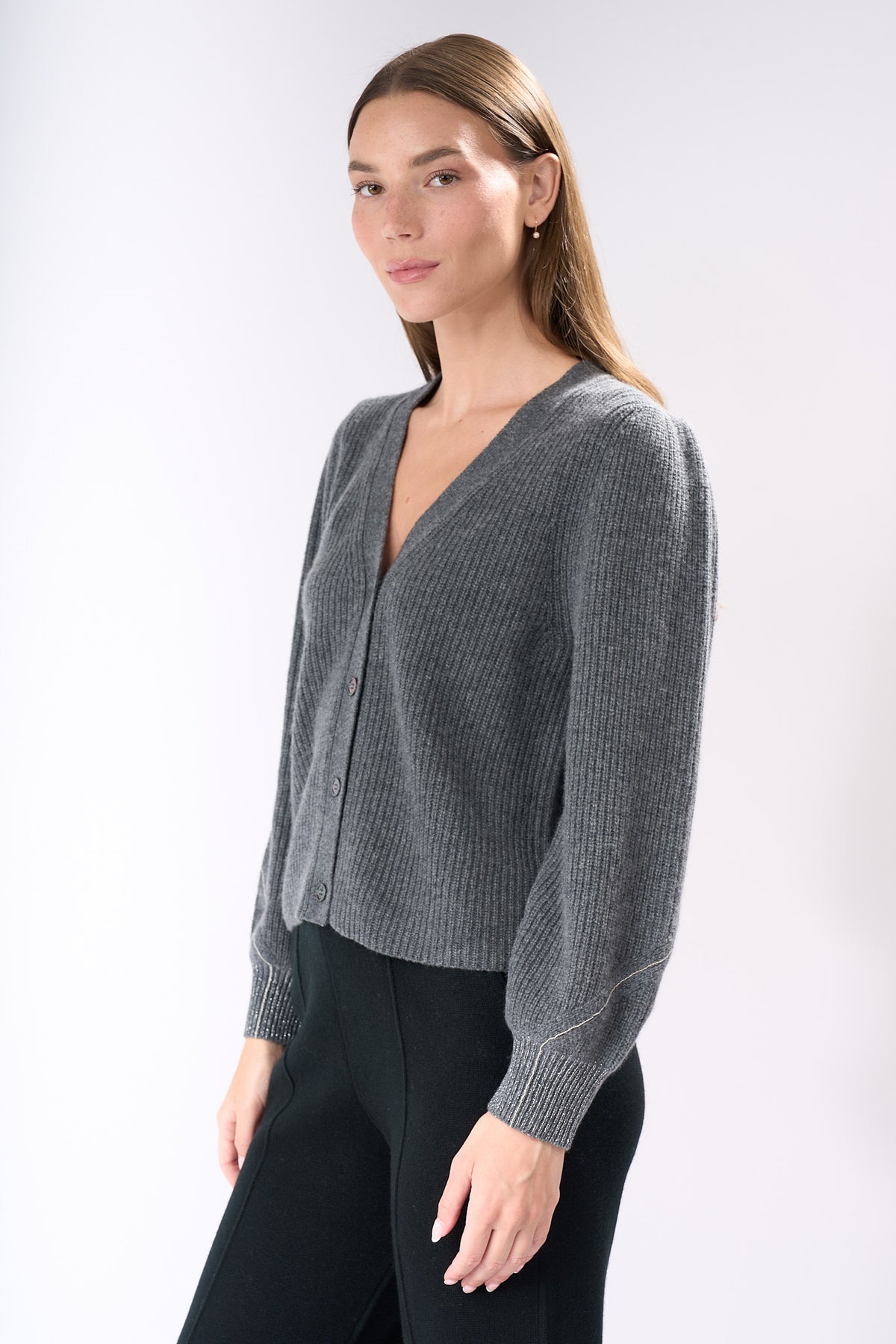 V Neck Cashmere Cardigan