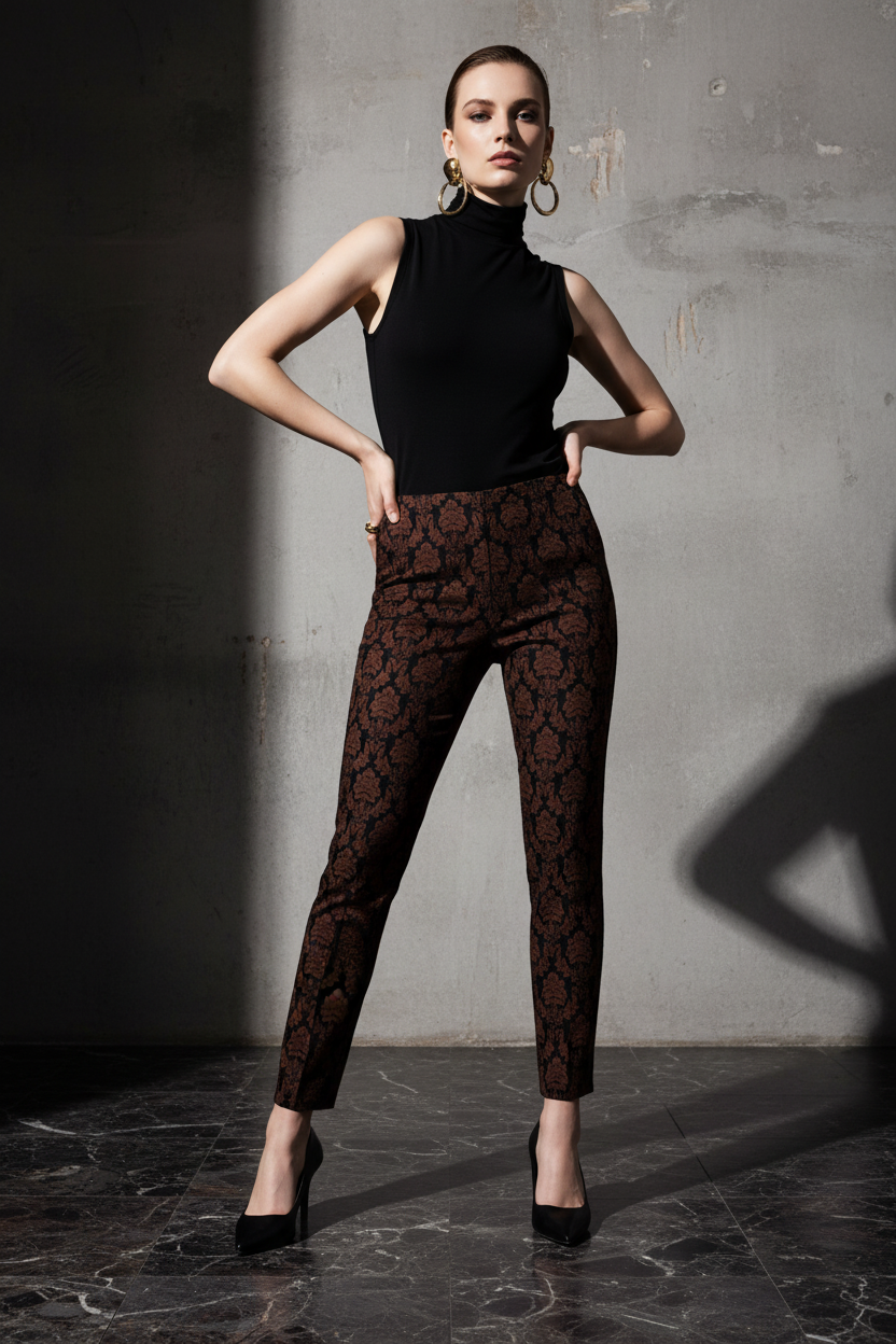 Brocade Slim Pant