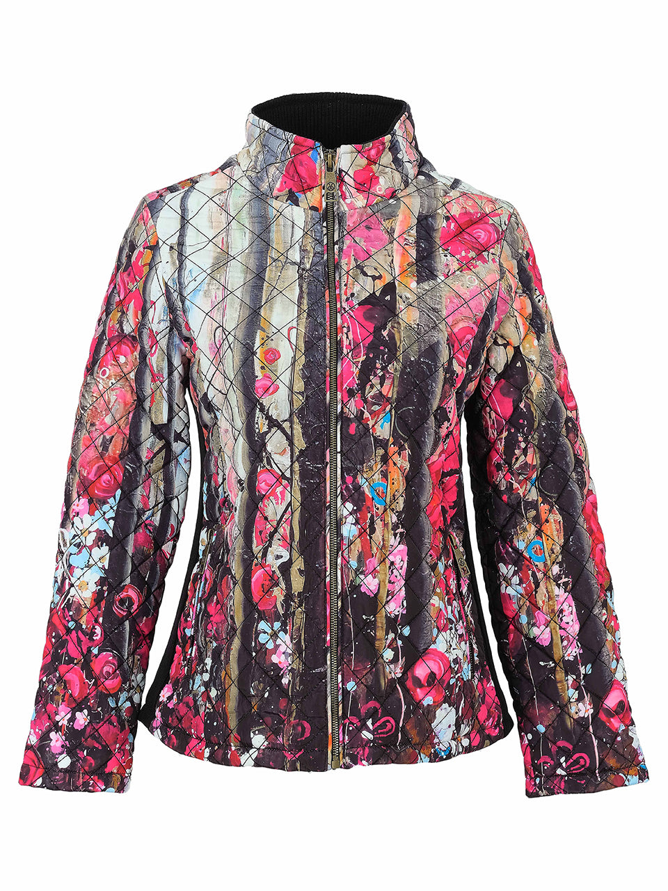 "Wild Forest Rose" Quilted Jacket