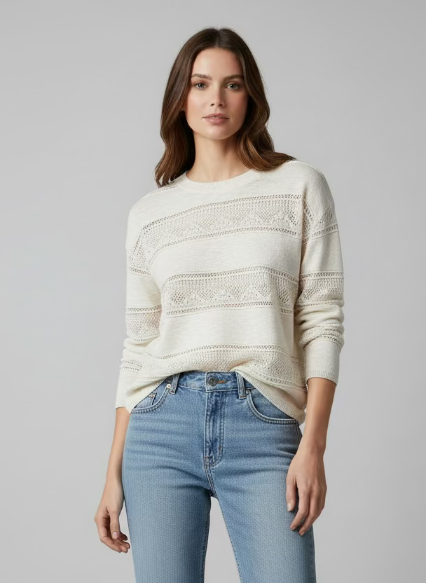Delphine Crochet Sweater