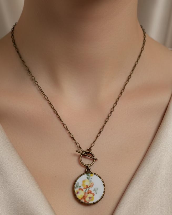 "Mary" Antique China Necklace